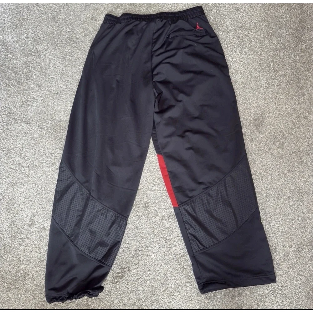 Jordan Brand Mens Colorblock Basketball Track Pants Black Red Jumpman Athletic